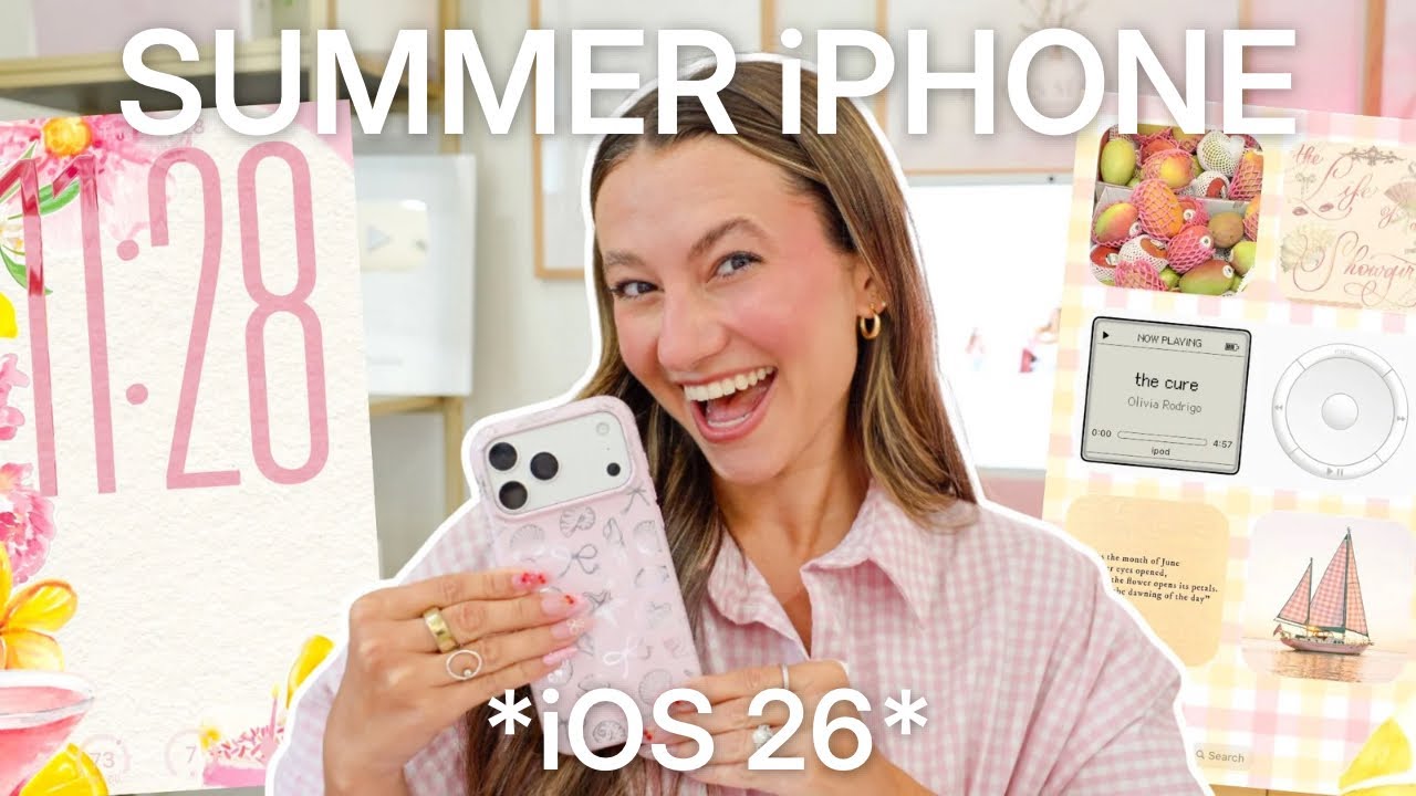 customizing my iPhone for SUMMER! 🐚 *iOS 26 * cutest aesthetic june refresh
