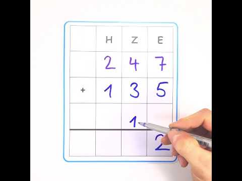 Schriftliche Addition mit Übertrag