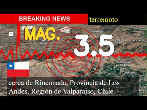 😱🚨 Terremoto Hoy: ¡Justo Ahora! Magnitud 3,5 Cerca De Rinconada, Provincia De Los Andes, Región De V