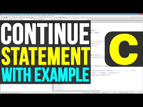 Continue Statement in C Programming Language Video Tutorials
