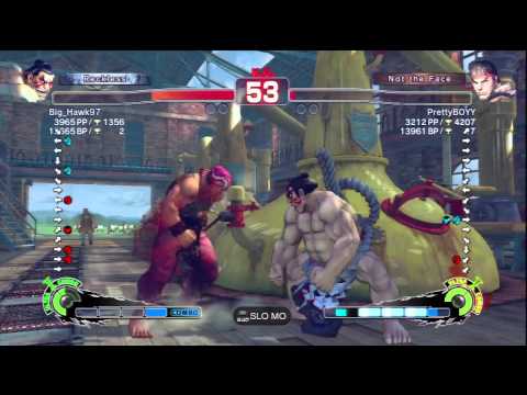 Big_Hawk97 (E.Honda) Vs PrettyBOYY (Ryu) SSF4 AE Ranked Matches - PSN