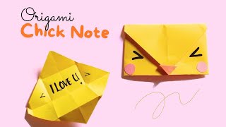 EASY ORIGAMI CHICK NOTE 💌 | CUTE DIY PAPER ENVELOPE FOR MESSAGES & GIFTS | PAPER CRAFT FOR KIDS