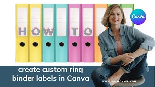 How to create custom binder labels for free in Canva | Easy Canva Tutorial
