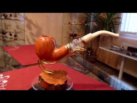 Pipa in radica e vetro bent - www.paronellipipe.it