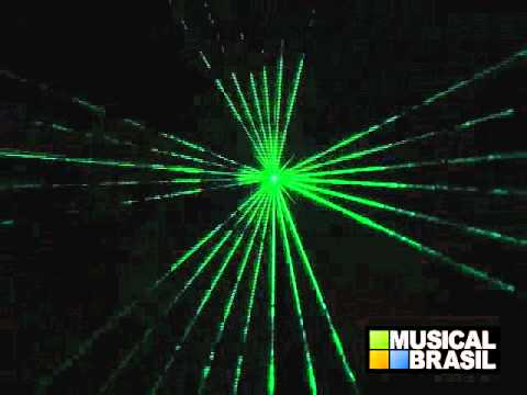 Laser Ah-Lights AH5021-2 Verde Projeta Desenhos com DMX e ILDA - Musical Brasil