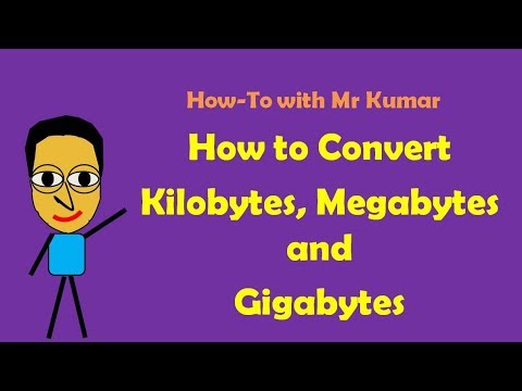 Part of a video titled How to Convert Kilobytes, Megabytes and Gigabytes - YouTube