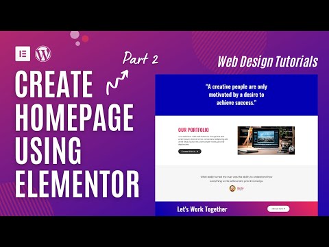 How to Create Homepage using Elementor Drag and Drop Builder - Part 2
