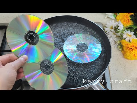 Boil an old CD for 3 minutes, you will not believe the incredible results. DIY Home decor idea