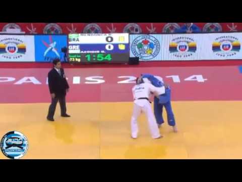 Judo Grand Slam Paris 2014 -73kg MENDONCA Bruno (BRA) - AZOIDIS Georgios (GRE)