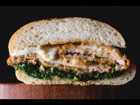 Veal & Garlicy Spinach Sandwich