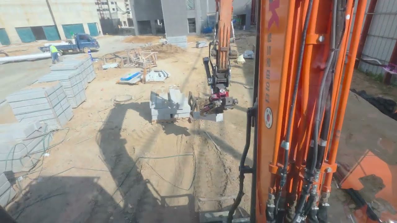 3w 부대토목 경계석 jk 틸트 굴착기 굴삭기 포크레인 excavator digger operator
