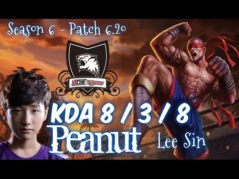 ROX Peanut LEE SIN vs REK'SAI Jungle - Patch 6.20 NA Ranked | League of Legends