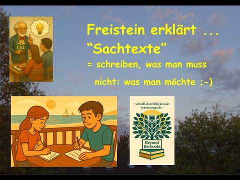 "Factual texts" - write what you have to (Peer), not what you want (Ina) Freistein's explanatory ...