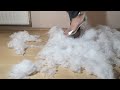 Heels Crush Pillow Feather Heels Trample Pillow Feather Crushing Feather With Silver Sandals