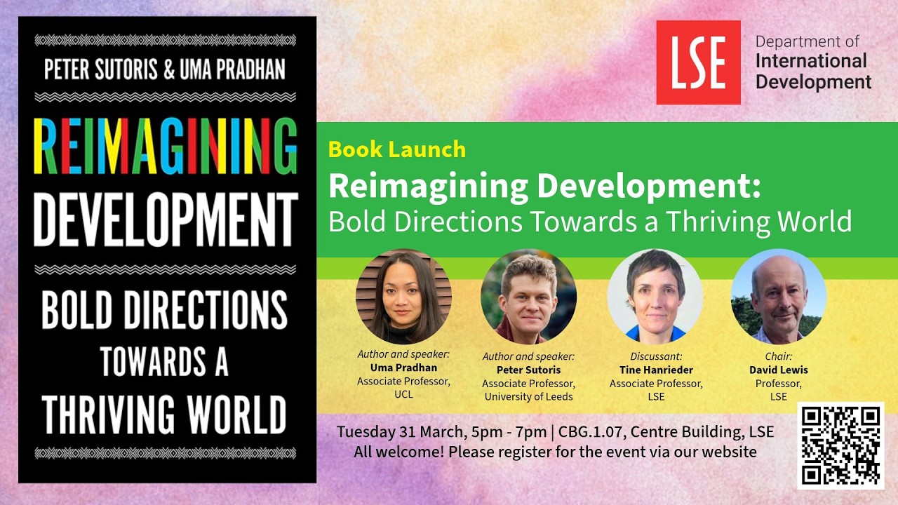 Book Launch - Reimagining Development: Bold Directions Towards a Thriving World
