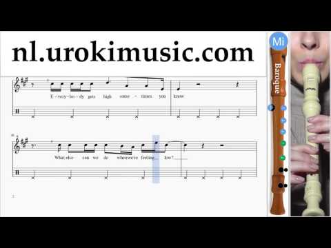 Blokfluit B. Leren Spelen Major Lazer, Justin Bieber - Cold Water Blokfluitles Deel#2 Studie Klasse