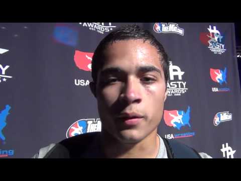 Junior Freestyle 152 pound champion Josh Llopez of Maryland
