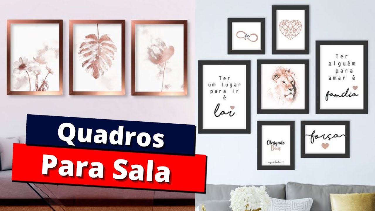 CONJUNTO DE QUADROS PARA SALA (Como Combinar 3 ou mais quadros)