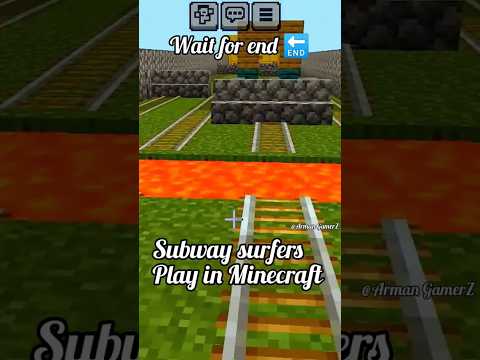 Mind-Blowing: I Play Subway Surfers in Minecraft!! 🤯 #shorts