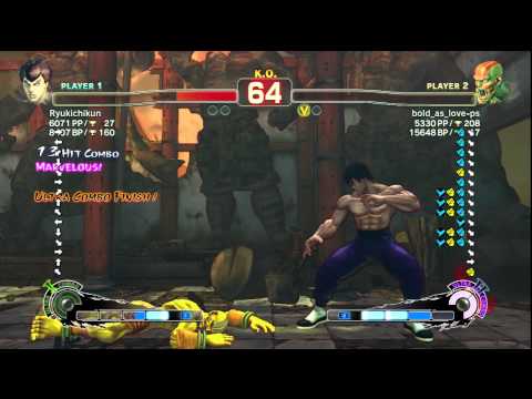 SSF4 AE Ver. 2012: Ryukichikun [Fei Long] vs. bold_as_love-ps [Dhalsim] - PSN Ranked Match