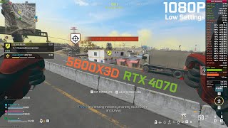 Warzone 3 - RTX 4070 - R7 5800X3D Low Settings 1080p