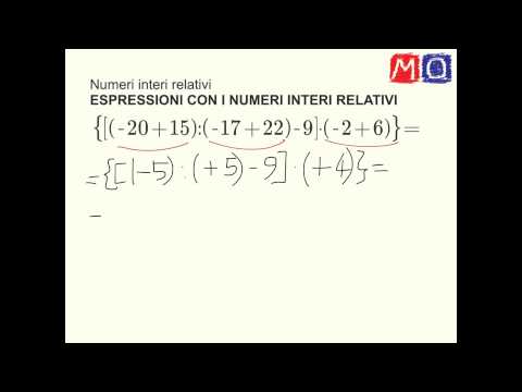 Espressioni con i numeri interi relativi
