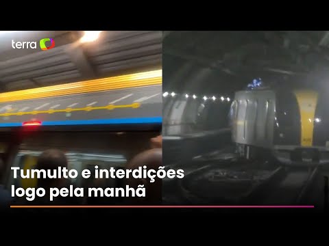 Trem descarrila na Linha 4-Amarela do Metrô de SP e provoca transtornos
