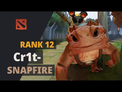 Cr1t- (Rank 12) plays Snapfire Dota 2 Full Game