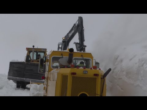 Snow plowing continuing along Glacier National Park’s Going-to-the-Sun Road