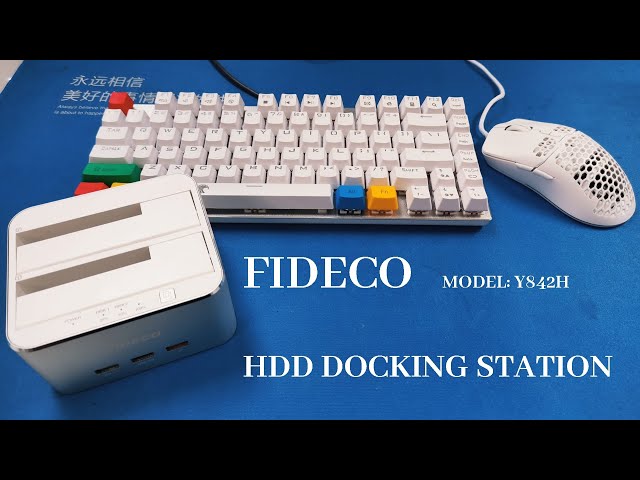 Vídeo relacionado con FIDECO HDD Docking Station, estación de Acoplamiento para Disco Duro USB3.0 para 2.5 y 3.5 Pulgadas SATA HDD/SSD, Doble bahía, Soporte de Clones Fuera de línea