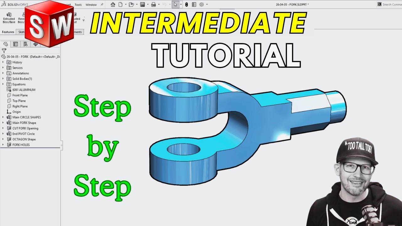 FORK - SolidWorks Tutorial - Mechanical Engineering Part