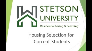 Current Student Housing Selection Webinar | Fall 2024 & Spring 2025