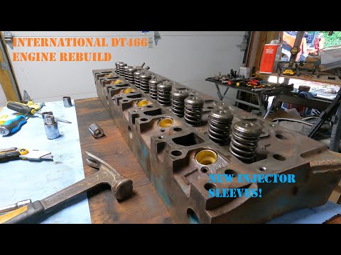 International DT466 Engine Rebuild Part 6 Head Assembly