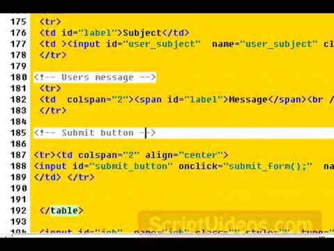 Send Emails with a javascript & PHP Web Form with form validation   (Download the code)