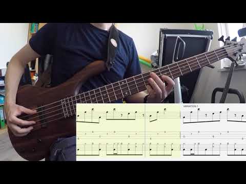 GrooveCell - Bass & Drum Grooves - progressive_0007 (Video + Score) - 135 bpm - 11/4
