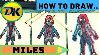 How to Draw Miles from Spider Man: Into the Spider-Verse