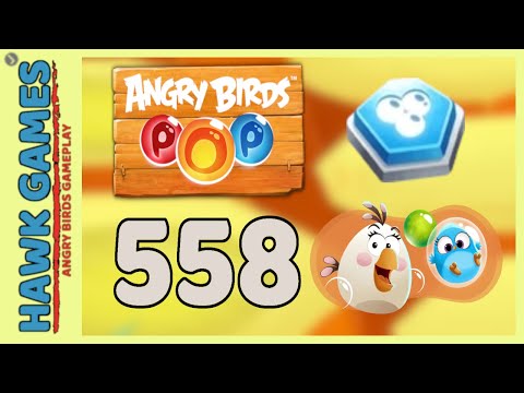 Angry Birds Stella POP Bubble Shooter Level 558 - Walkthrough, No Boosters