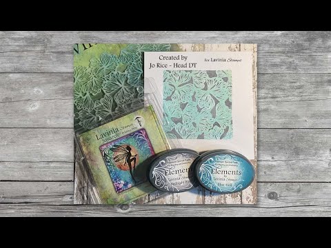 A Gel Press and Stencil Design by Jo Rice - A Lavinia Stamps Tutorial