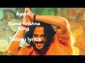 Movie Agent Rama Krishna Song Telugu Lyrics