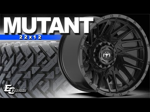 22x12 Motiv Mutant wheels | 35x12.5R22 Fuel Mud Gripper M/T tires
