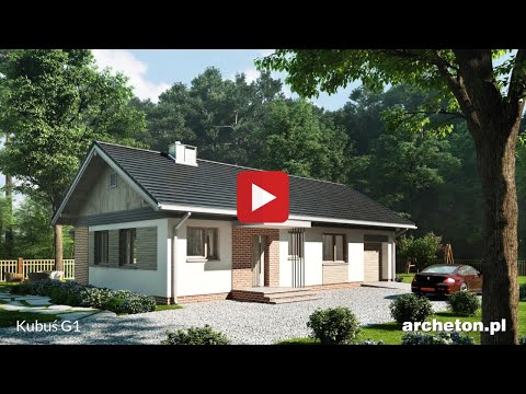 Projekt domu Kubuś G1 - archeton.pl - parterowy 100,2 m2