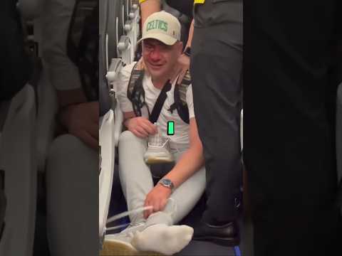 Drunk Man vs Boxer: Airplane Showdown🔥 #shortvideo #shorts