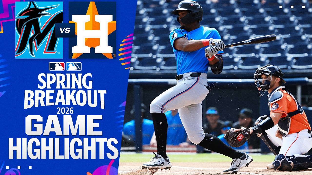 Marlins vs. Astros Spring Breakout Game Highlights (3/19/26) | MLB Highlights