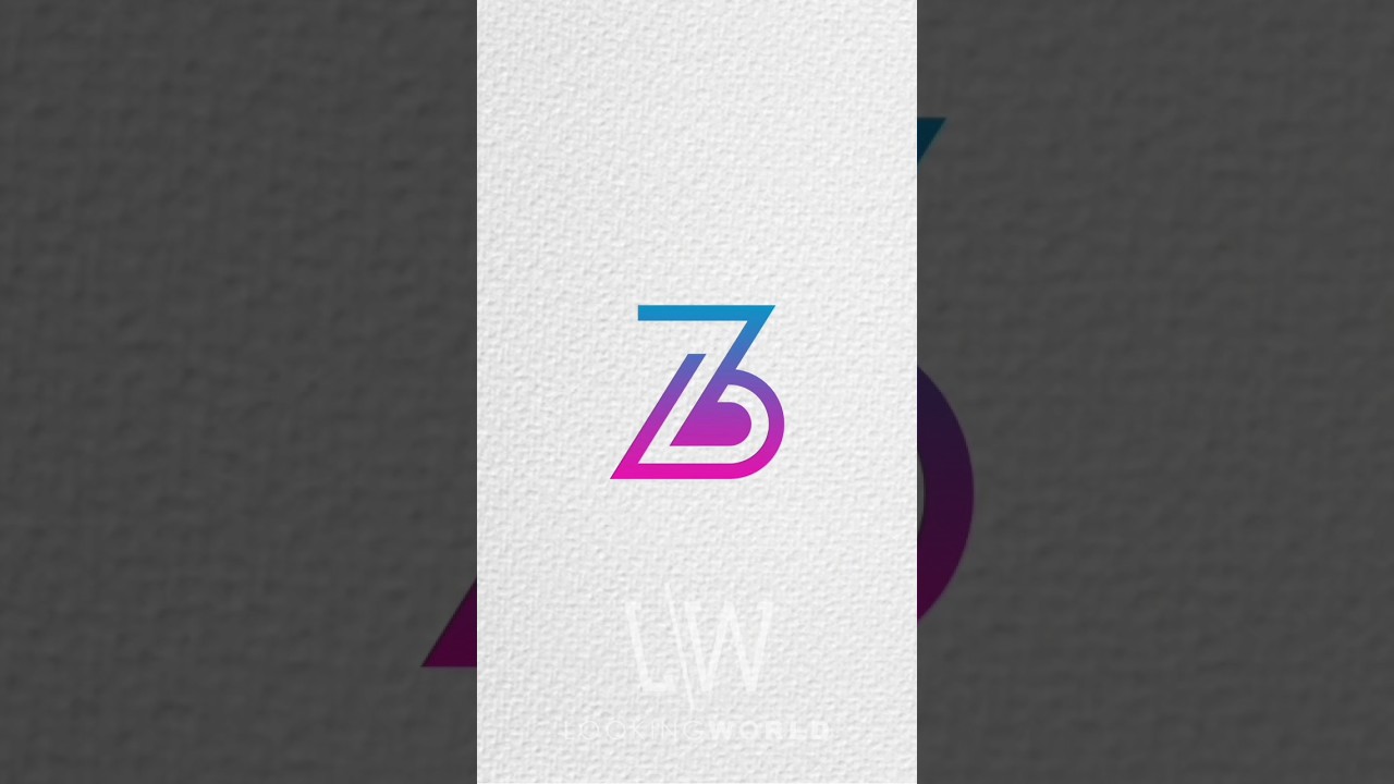 Latter ZB Logo Design Gradient Color in corelDraw #logodesign #zblogo #coreldrawtutorial