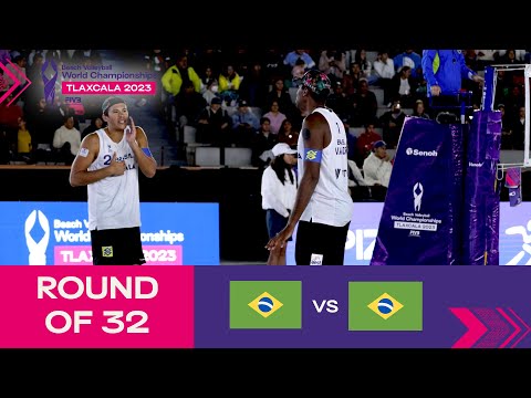 Evandro/Arthur vs. Vitor Felipe/Renato - Round of 32 Highlights | Tlaxcala 2023 #mexbeachvolley
