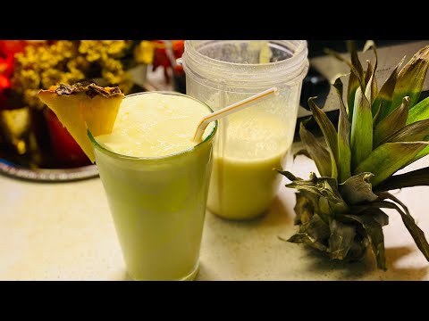 Pineapple coco shake / Batido de piña y coco