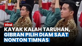 EKSPRESI KOCAK Gibran saat Nobar Timnas, yang Lain Teriak-teriak, Gibran Malah Diam Saja