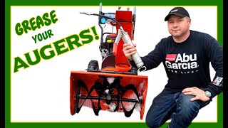 HOW TO Grease Snowblower Augers With Or Without Zerks!