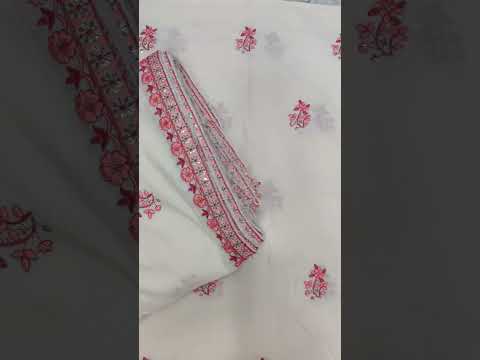 Smooth Embroidery Kora Cotton Fabric