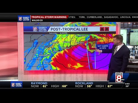 Lee downgraded to post-tropical storm; Hurricane-force winds